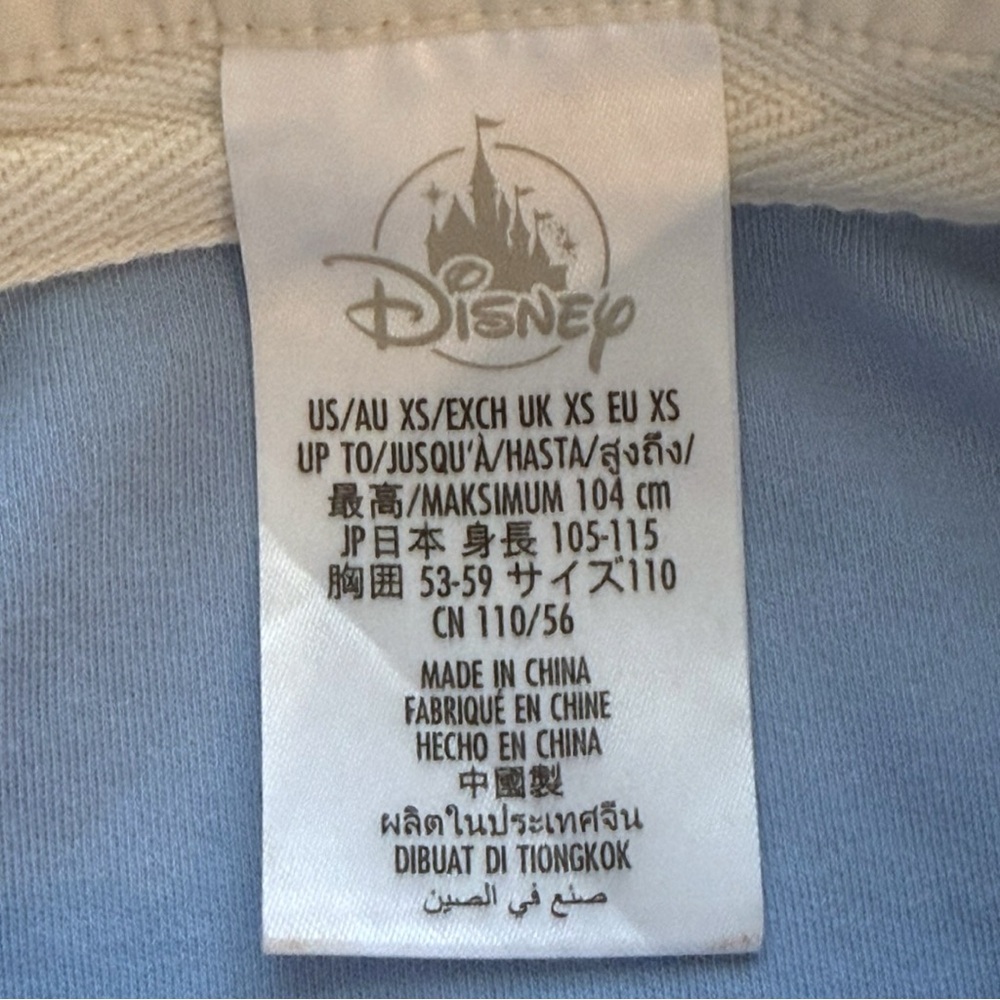 Disney Original Mickey Mouse Rugby Shirt Blue Cream Size XS 110 - Picture 8 of 9